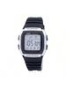 Men's W-96H-1A Stainless Steel Sports Watch with Black Strap