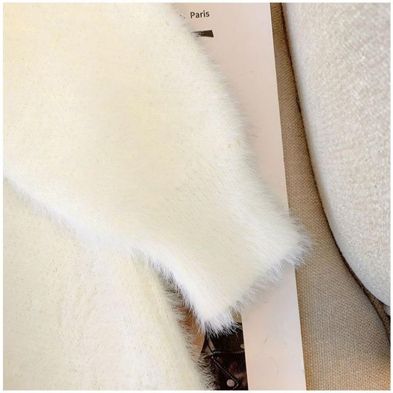 Long 2025 Cardigan Jacket New Autumn Winter Fluff Loose Slimming Mink Thickened Sweater
