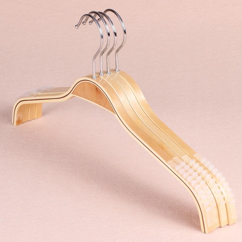 Wooden Clothes Hanger for Coats Suits Dress 5 PCS 42CM  Dry and Wet Anti-Slip Hanger Closet Space Saving Organizer Hanger