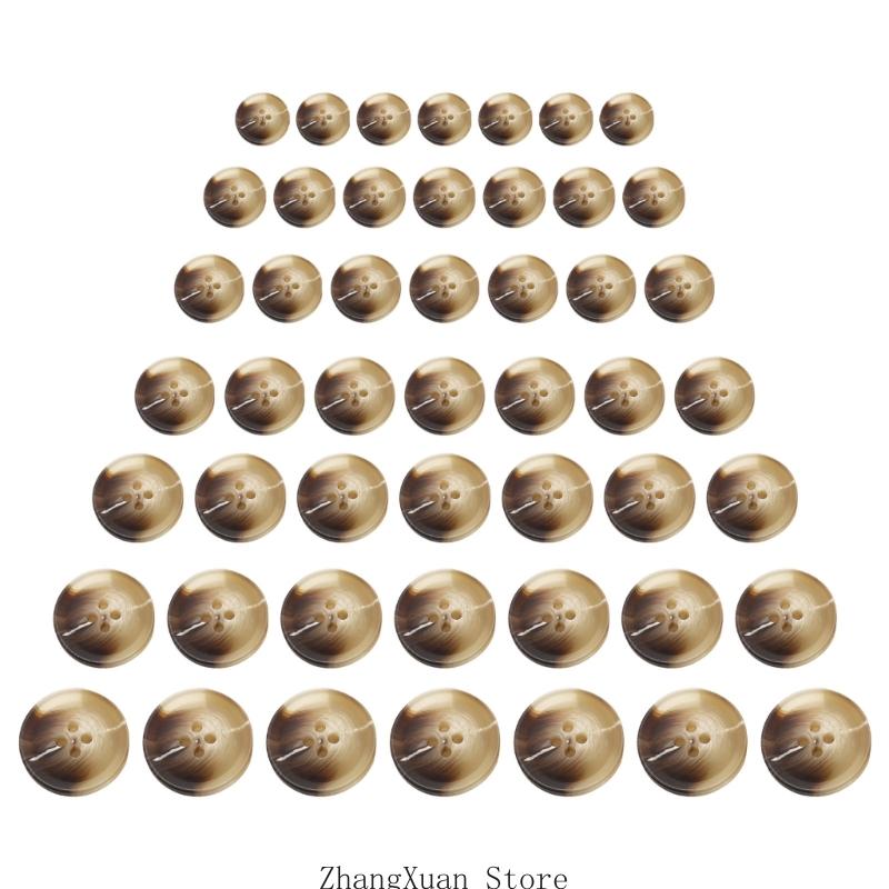 3XUF 70 Pcs Craft Buttons Round Buttons 4 Holes Buttons Resin Buttons Coat Buttons Shirt Buttons for DIY Handmade Clothes