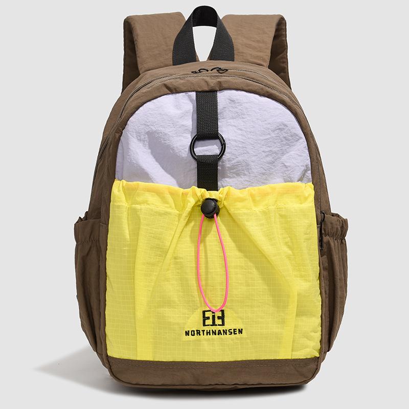 The New Schoolbag Is High-value, Fresh and Sweet, Contrasting Color Splicing Backpack, Women's Lightweight Mountaineering Large-capacity Backpack.