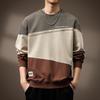 Herrtröja i amerikansk stil med färgblock, tungvikt, lös passform