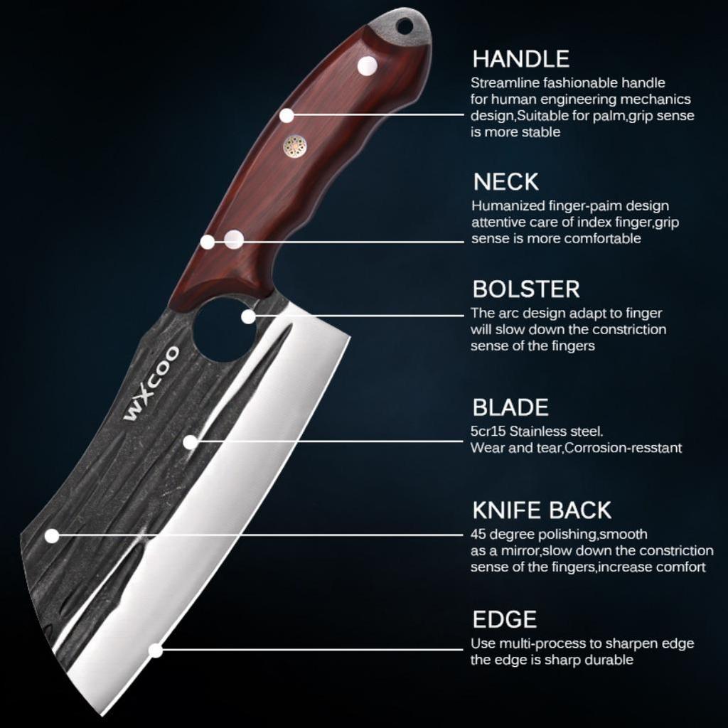 5PCS Professional Kitchen Knife Multipurpose Knife Stainless Steel Boning Knife Set Kitchenware Utility Knife for Cooking Cutting Knife