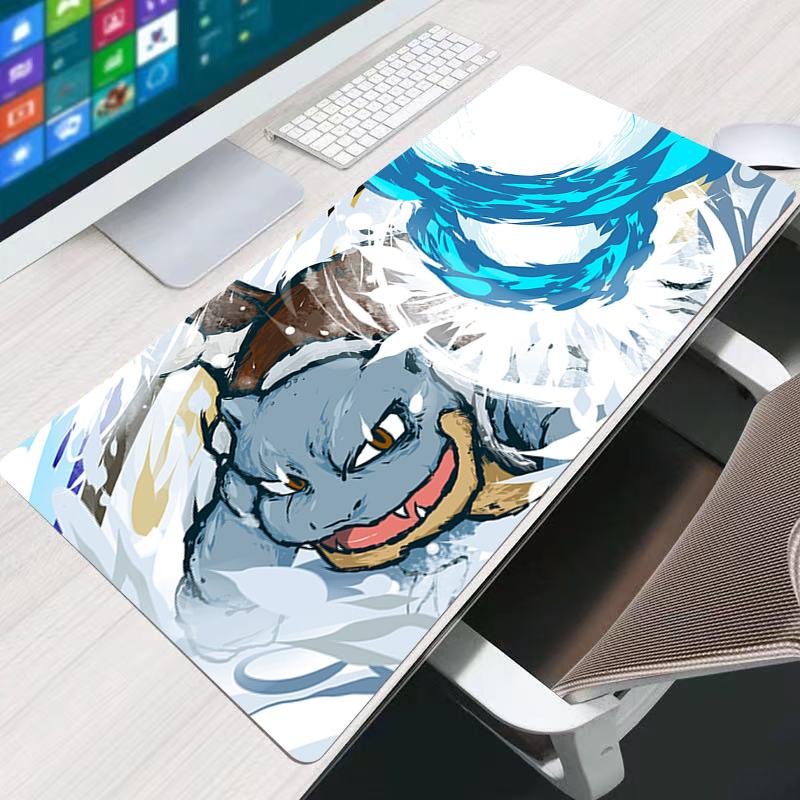Mouse Pad Computer Keyboard Table Pad P-Pokemon Squirtle Carpet Large Gaming Accessories Mousepad Cute PC Gamer Anime Desk Mat