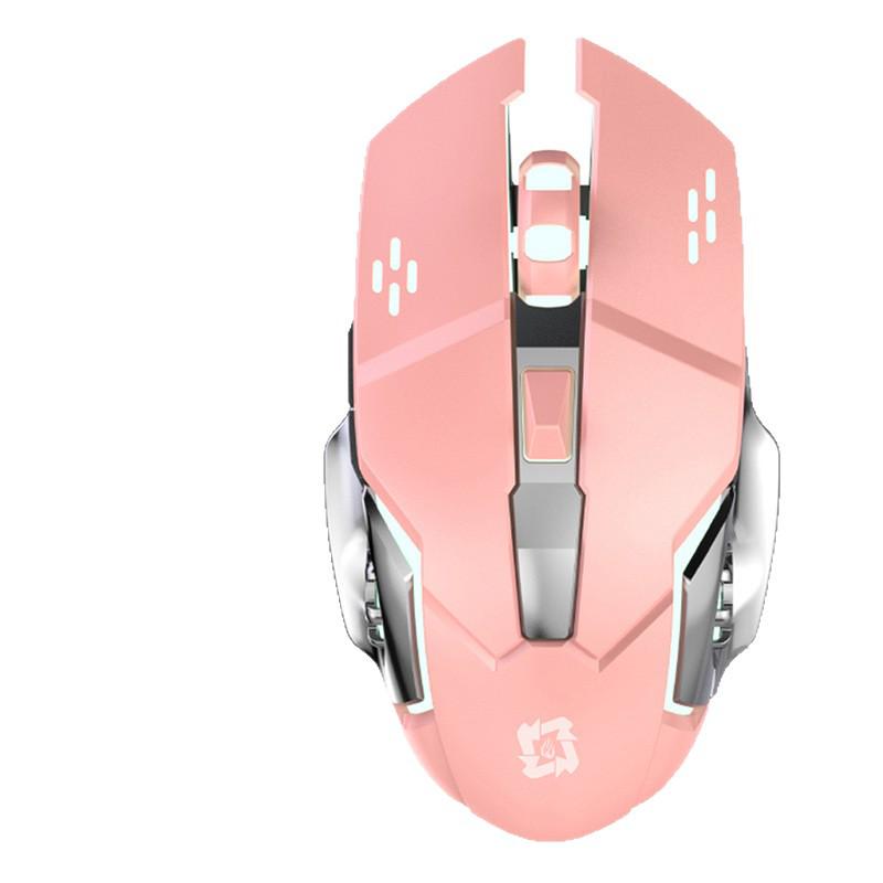Mecha Style Silent Click Rechargeable Wireless Mouse for Laptop, Desktop, Office & Gaming