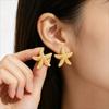 Gold Plated Starfish Stud Earrings, Exquisite Small Star Earrings, Summer Beach Daily Jewelry for Women