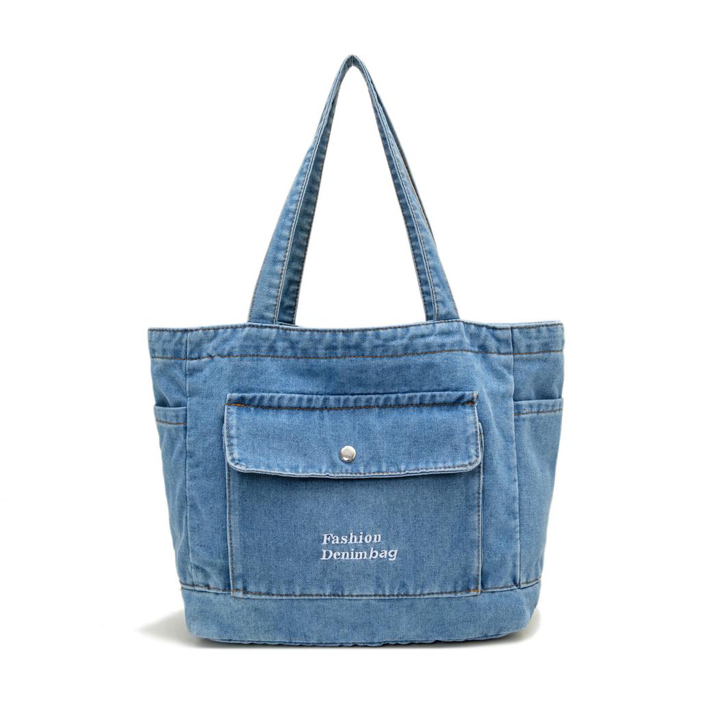 Fauler Wind Denim Umhängetasche Große Kapazität Pendler Umhängetasche Damen 2025 Sommer Nischen Design Reise Tragbar