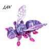 Lightweight 3D Printed Display Piece Articulated Bee Fidget Toy, Flexible Joint Figurine with Keychain, High Precision Hollow Body Model Mechanical