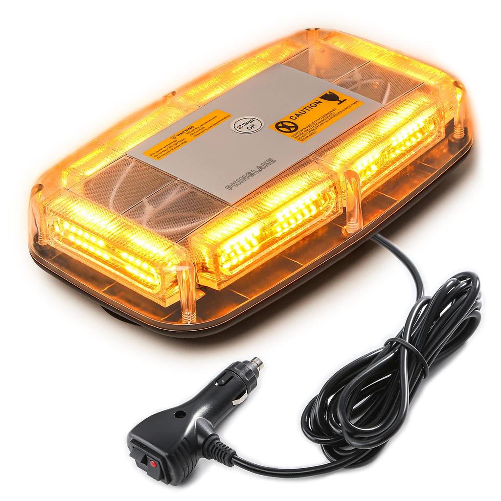 48LED Roof Top LED Strobe Lights Emergency Safety Warning Light Bar with Magnetic Base 12-24V for Car SUV Trucks Trailer Jeep