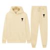 Spring Tide Brand Aml Classic Big Love Printing Men and Women the Same Couple Hooded Sweater Set