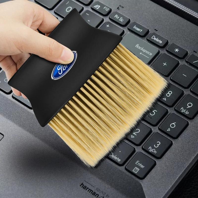 Car Interior Cleaning Dust Brush Air Outlet Dust Removal Soft Brush For Ford Ranger Focus Kuga Mustang Mondeo Fusion Esco Fiesta