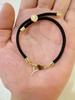 Classic A-Z Initial Heart Bracelet with Zircon on Adjustable Black Cord