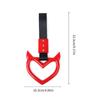 Car Handle Devil Heart Hanging Ring Hand Strap Train Bus Handle Bumper Warning Ring Auto Interior Decorative Accessories