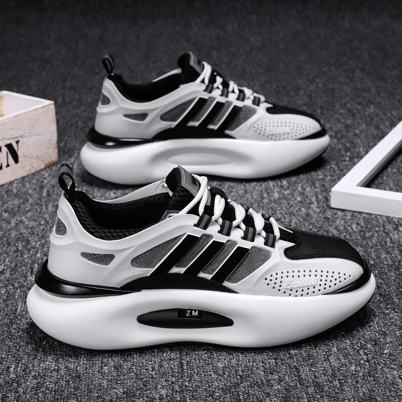 

New sports shoes men s trend mesh breathable fashion casual shoes bread shoes low top platform shoes 44