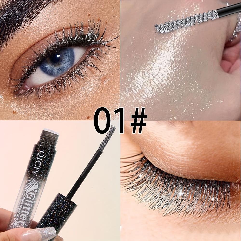 1pc Diamond Shine Waterproof Volume Curl Mascara Glitter Snow Effect,Smudge-proof Eye Makeup for All Skin Types Women Cosmetics