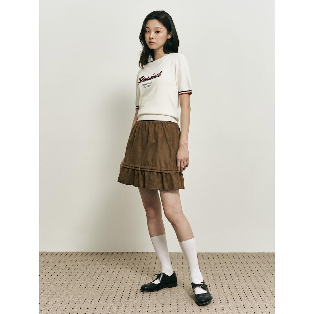Binpolleidiseu [B. My] Wool Blend Lettering Point Knit Ivory (Bf5851N010)