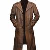 Trench Coat Autentic din Piele de Miel Maro Jachetă Palton Bărbați Palton Lung de Iarnă