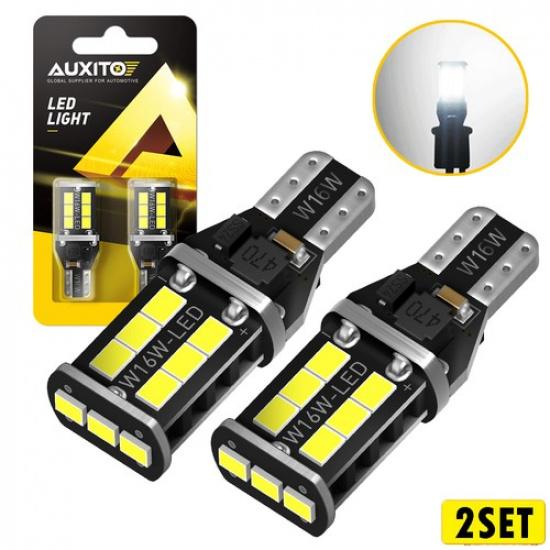 2/4X T15 Canbus Error Free LED W16W Auto Car Reverse Back White Light Bulbs 6000
