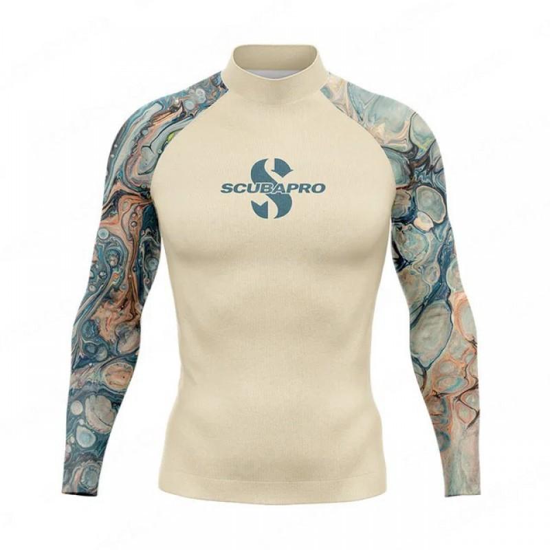 SCUBA Surfing Suit UPF50 Sunscreen Beach Swimsuit Diving Jellyfish Long-sleeved Split Top