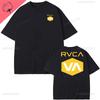 RVCA T Shirt Black Tee Summer Cotton Tshirt Summer Short Sleeve Fashion Men Women Design Brand T-shirt Top Streetwear Clothes