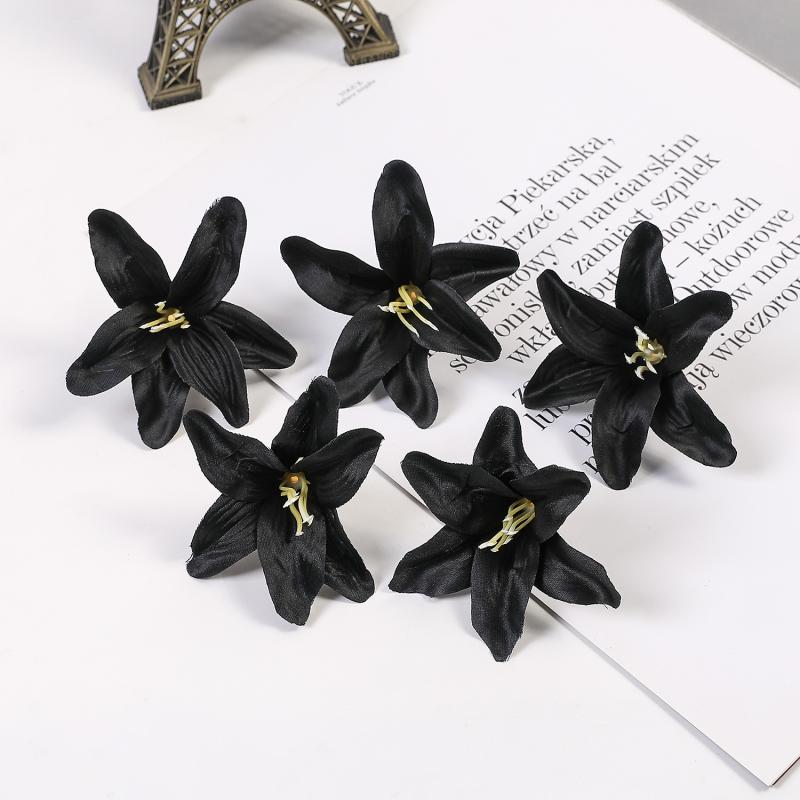 Lilien Seidenblumen Kopfschmuck: Künstlicher Blumiger Haarschmuck für DIY, Handgemachte Dekoration, Hochzeiten und Heimdekoration