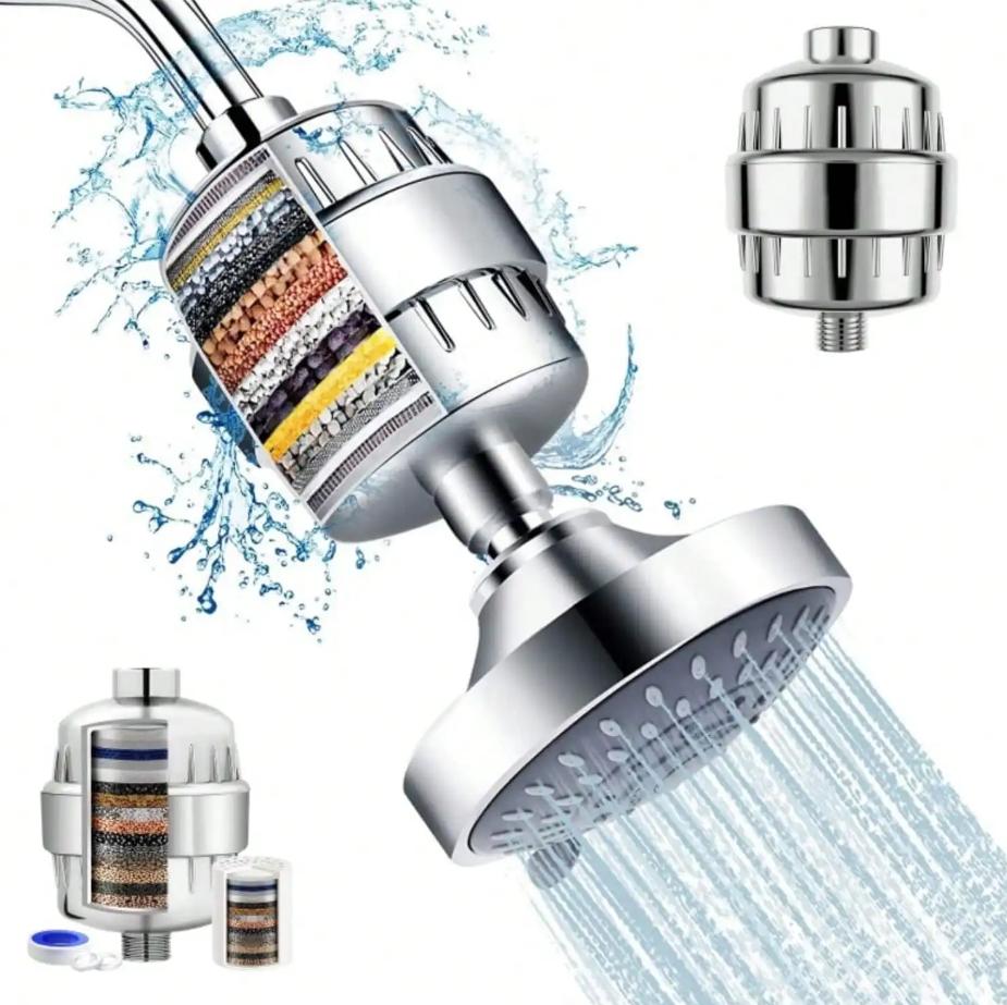 

High Output Shower Filter - Latest Superior Advanced 17-stage Filter Media - Universal Multi-Stage Shower Head Filter one-size серебряный