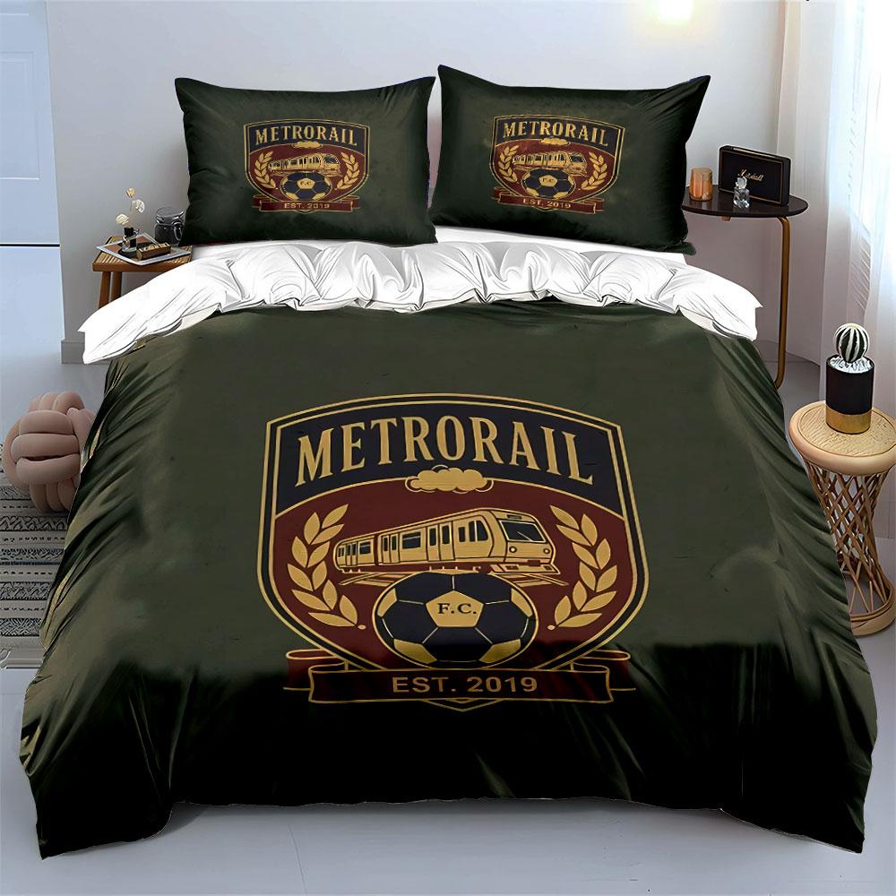 Metrorail FC Bedding Set Bedding Duvet Cover Set Duvet Cover Pillowcases (1 * Duvet Cover 2 * Pillowcases, without duvet insert)