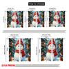 2pcs,2D plane printing Minimalist Curtains Cute Snowman Robin Christmas Winter (2) Polyester Fabric (without rod) Decorations