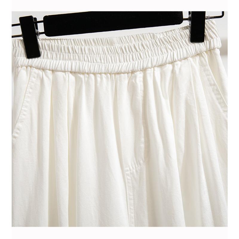 DIMANAF 2026 Sommer Neu Übergröße Damen Lange Hosen Dünn Locker Freizeit Elastischer Bund Mode Damen Unterteile Kleidung Jeans Blau