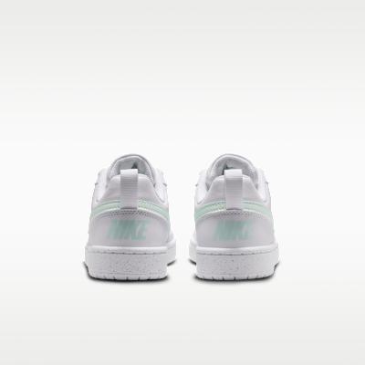 Nike Court Borough Low Top Kids' Skateboarding Shoes White Green