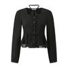 Ribbon Neck Square Double Ruffle Blouse  Gq1sh009f 