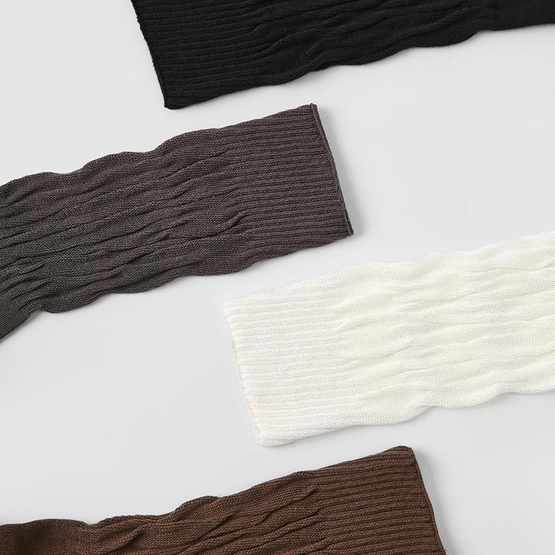 Renaissance Women's Solid Color Mid-Calf Bubble Socks - Versatile Thin Spring & Autumn Style