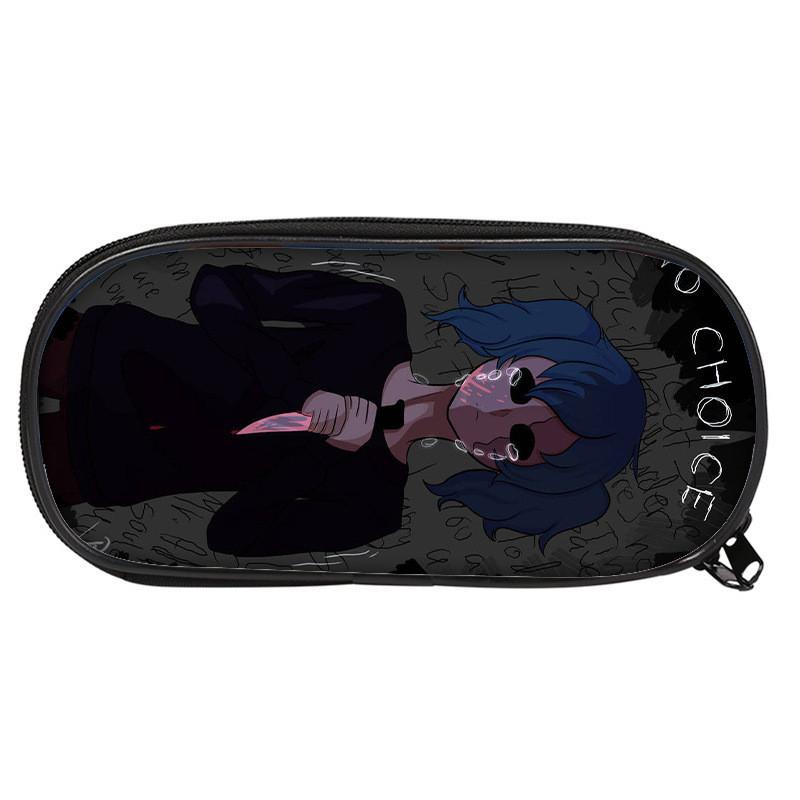 Student Pencil Case With Sally Face Cartoon Print Design Made Of Nylon For School And Office Use