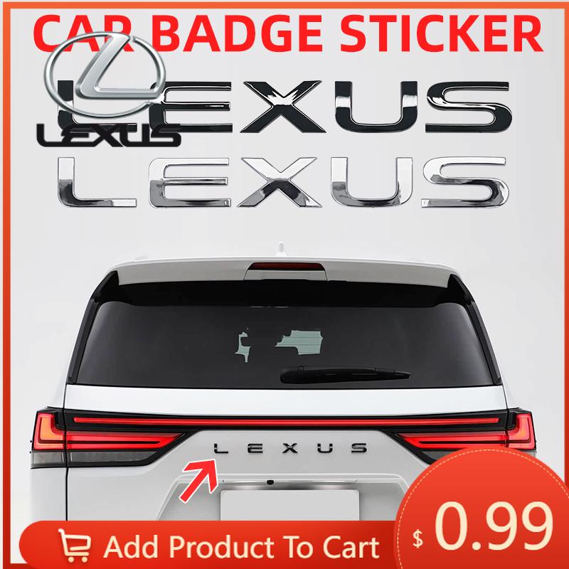 Interior Stickers ABS Emblem Car Trunk Letter Stickers For Lexus RX300 NX260 GX550 CT200H IS250 CT IS LS ES NX RX UX GX GX470 RX