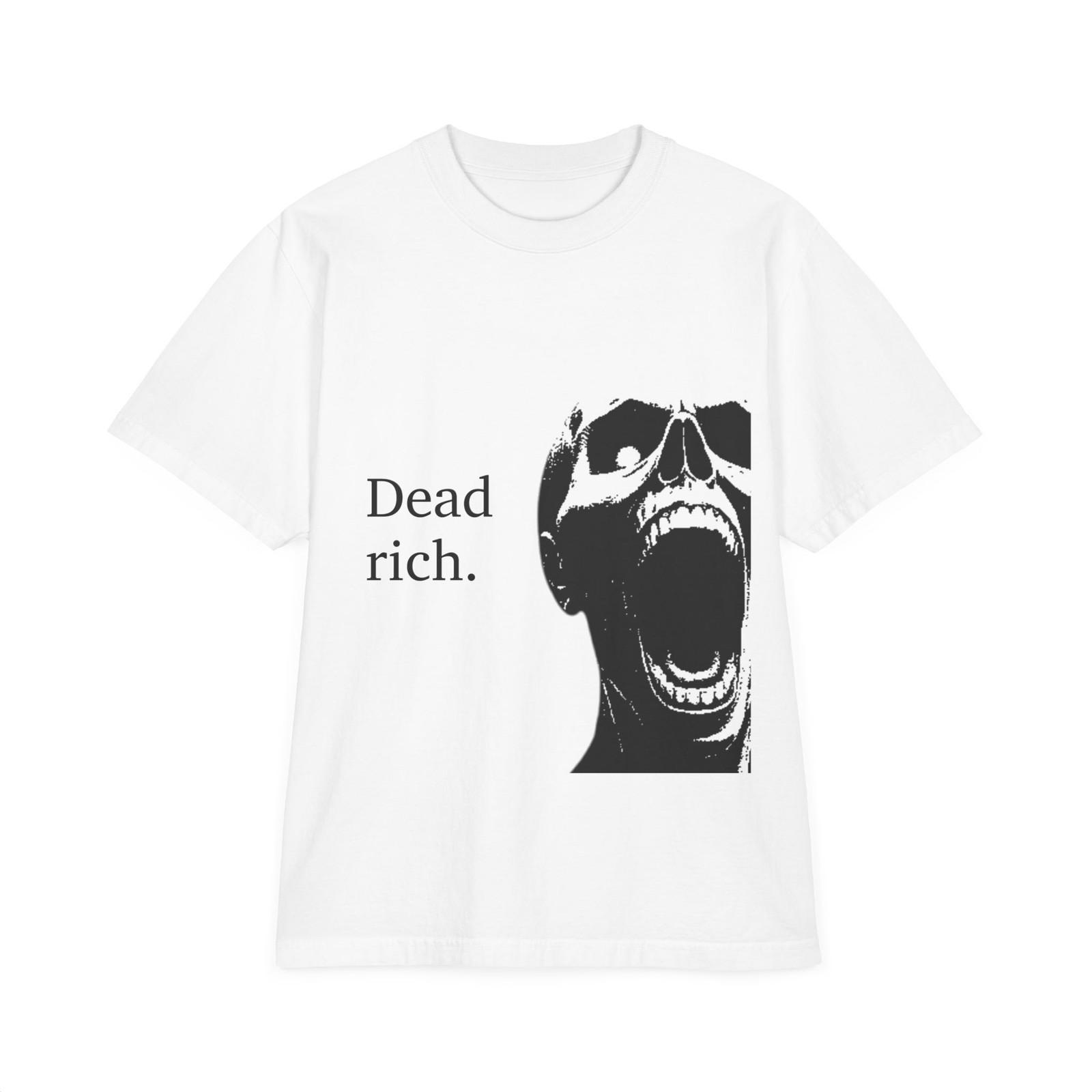Dead Rich skull scream T-Shirt | Gothic horror graphic tee S
