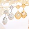 European & American Metal Style Shell Dangle Earrings: Creative Women's Fashion High-Quality Alloy Jewelry