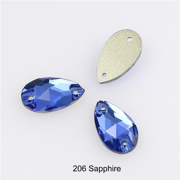 Dongzhou Waterdrop Sew On Rhinestones Flatback Crystal Loose Crystal Stone Beads Garment Shoes Diy Sewing Accessories