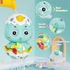 Toddlers DIY Track With Balls For Bathtub Pool Interactive Gift Assemble Track Dinosaur Egg Water Shower Toy With Water Spray