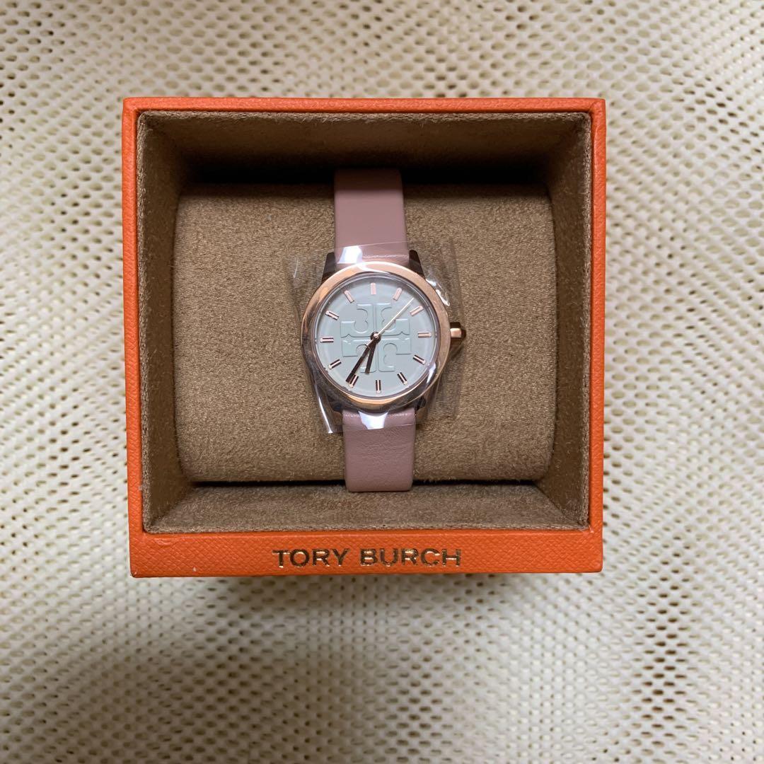 Used TORY BURCH pink rubber belt watch TBW2006