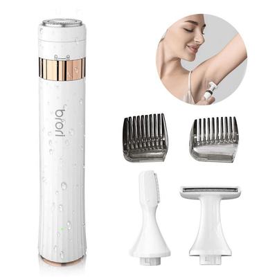 Brori 3 In 1 Women's Hair Trimmer Multifunctional Epilator Full Body Shaver USB Electric Washable Set Pocket-sized and Portable
