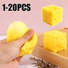 Yellow Cheese Squeeze Toy Soft Rubber Novelty Stress Ball Bouncing Play For Anxiety Relief Focus Training Fun Cheese Cube Design