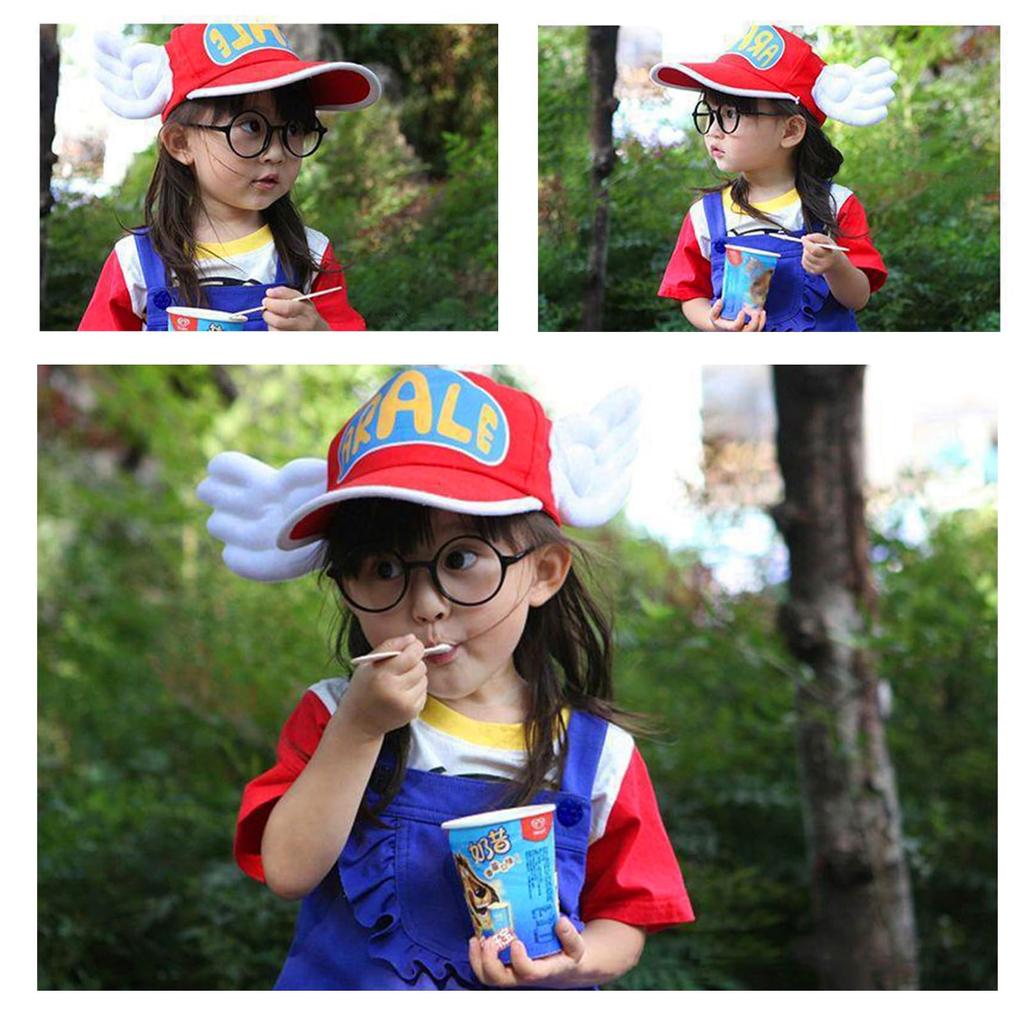 Anime Costume Set and for Stage and Photo A stylish and cute [Tumao] Kids' 5-Piece (Suspenders, Hat, Glasses, Socks, T-Shirt) Halloween, Performances,