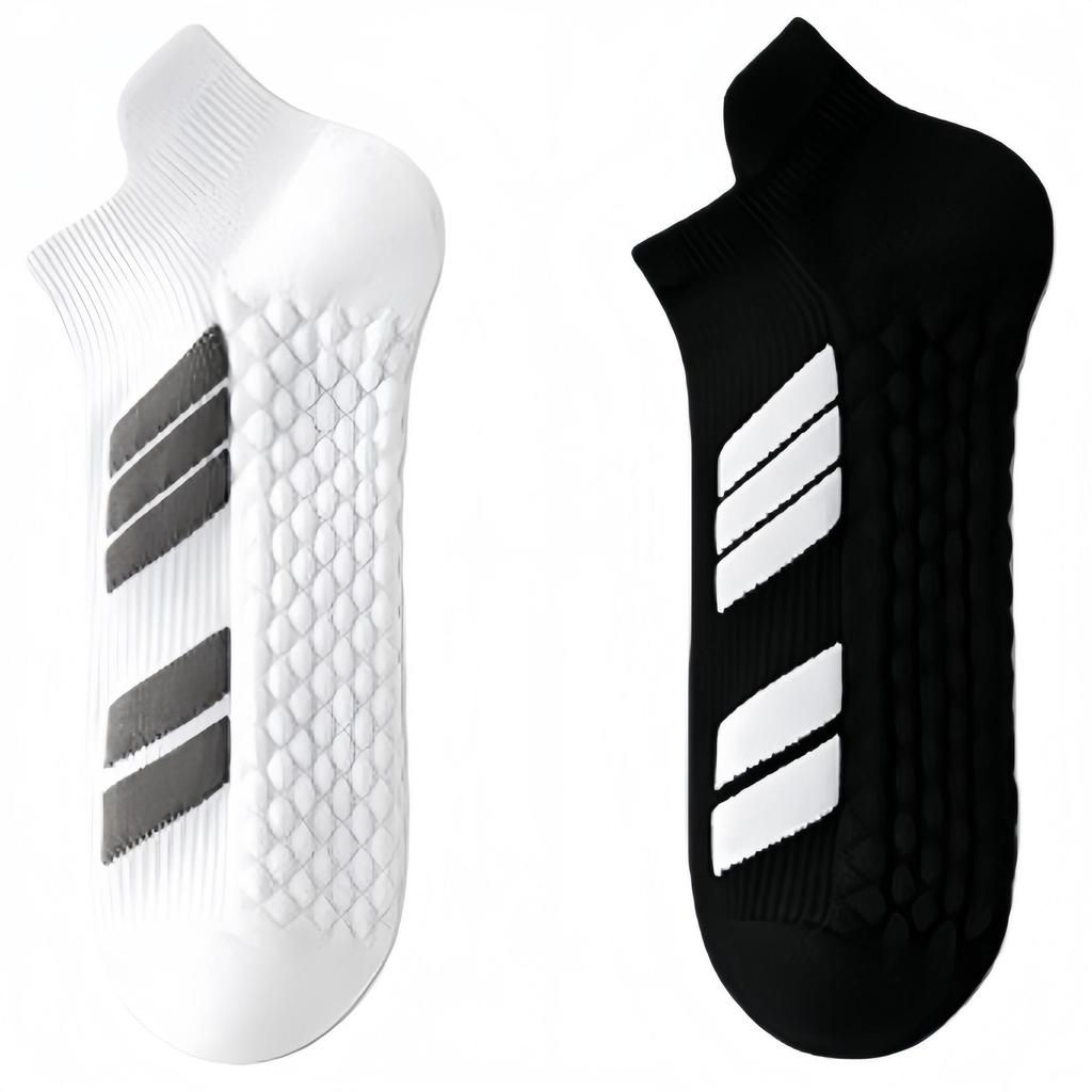 Herren Geruchshemmende Rutschfeste Knöchel Badminton Socken mit Dickem Frottee Boden für Laufen, Große Größen