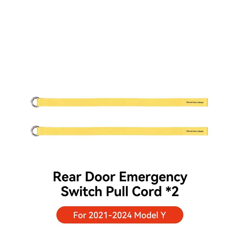 2025-2025 Tesla Model 3/Y Emergency Escape Handle Safety Pull Rope Release Kit for Car Rear Door Emergencies (Highland/Juniper)