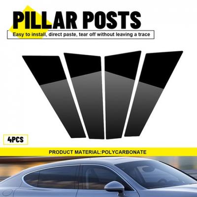 4pcs Door Post Trims Pillar Window Glossy Black for Panamera 2009-2014 Porsche D