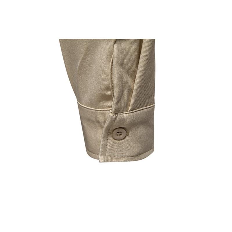 Autumn New Fashion Design Men's Long Sleeve Shirt Men High Quality Luxury Stand Collar Shirts Male Casual Social Wedding Party