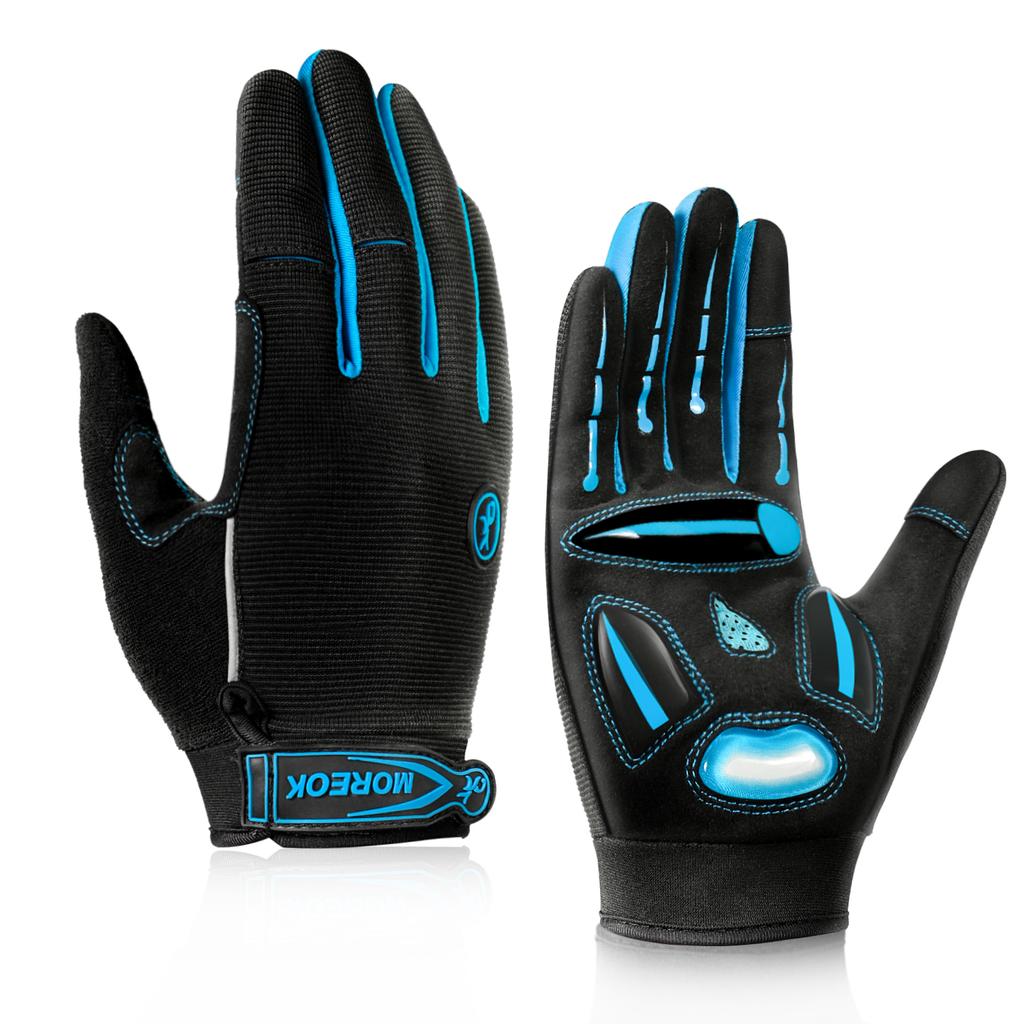 Rękawiczki rowerowe MOREOK Gel Shockproof MTB Road Bike Rękawiczki oddychające Wytrzymałe rękawiczki rowerowe Antypoślizgowe rękawiczki rowerowe dla mężczyzn i kobiet