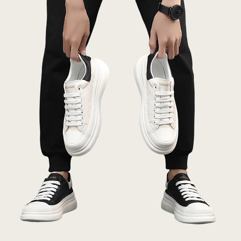 Lift Shoes Elevator Sneakers Chunky Unisex Height Increase 6cm White Sneakers Plus Size 38-44