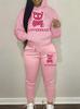 European And American Women'S Clothing Autumn And Winter Hooded Casual Sports Sweater Two-Piece Set