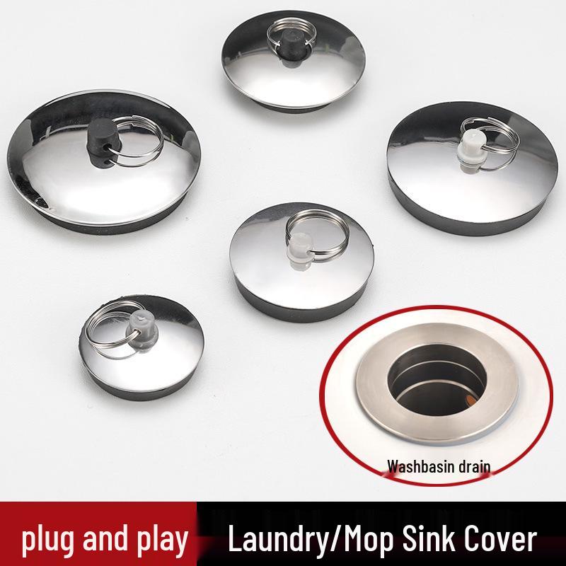 Universal Rubber Drain Stopper for Sinks, Bathtubs, and Pools